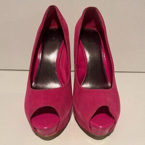 Bakers Davey Pink Heels Size 9M – Platform Peep Toe, Used, No Box